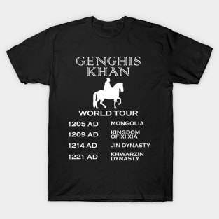 Genghis Khan Ancient World Tour History T-Shirt